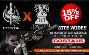 15% off your order at Tactical Distributors