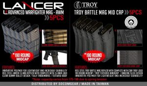 Lancer L5 & Troy Battle Mag-Mid Cap from Socom Gear
