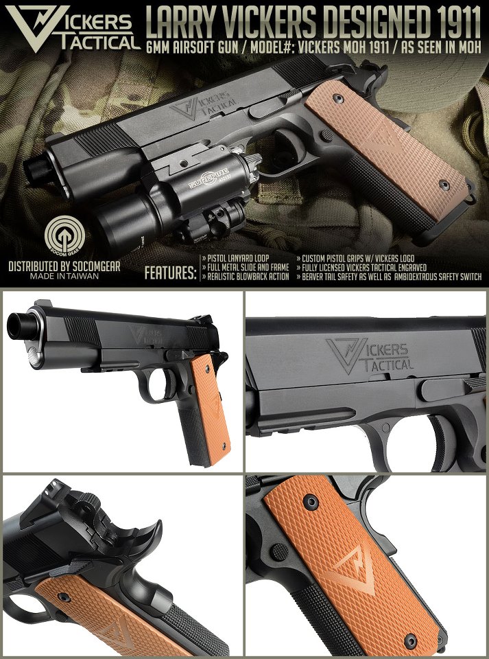 Socomgear // Larry Vickers MOH 1911 now available in USA & Asia