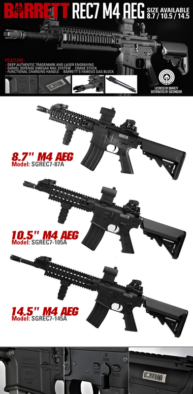 Socomgear // Barrett REC7 M4 AEG now available in USA & Asia!