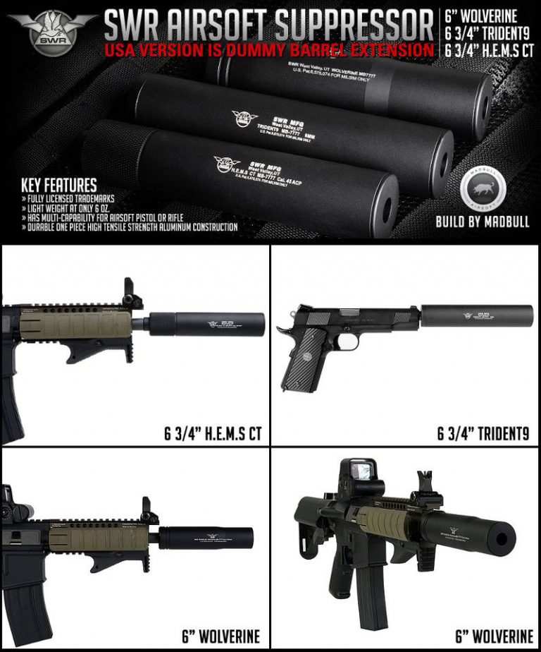 Madbull // SWR Airsoft Suppressor (Dummy) Now Available In USA and Asia!