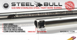 Madbull // 6.03MM STEEL BULL TIGHTBORE BARRELS Now Available !!