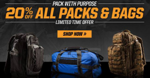 5.11 Tactical // 20% off Packs and Bags
