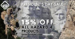 Hazard 4 // President’s Day Sale – 15% OFF ALL