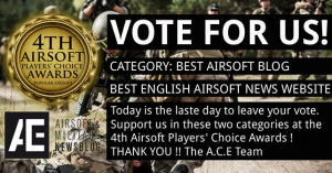 It´s the last day to leave your vote at the 4th Airsoft Players’ Choice Awards !