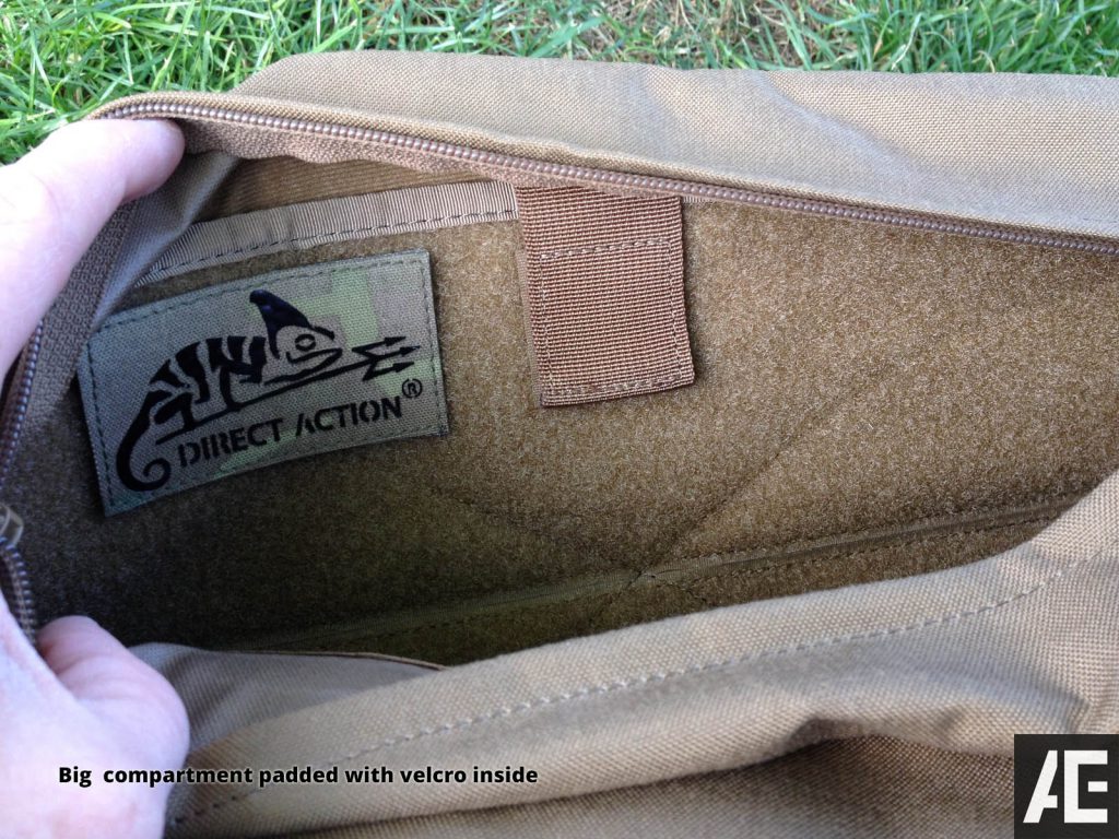 Direct Action Messenger Bag Review Helikon - Big compartment padded with velcro inside