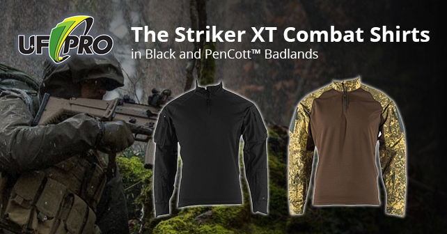 UF PRO STRIKER XT COMBAT SHIRT now available in Badlands and Black